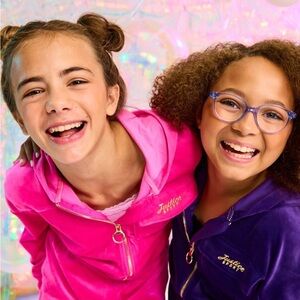 Justice Vibrant velour Deep Purple set 2 piece size 12/14